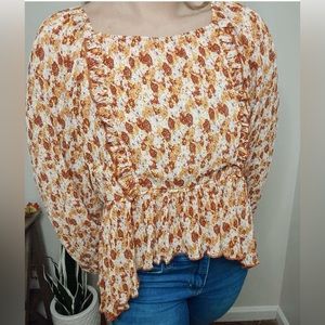 multi-color, flowy top